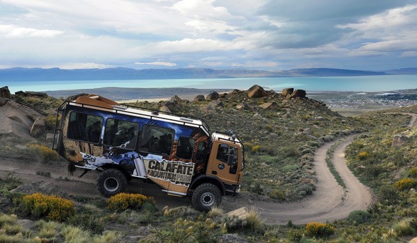 Retorno a El Calafate 4x4 no caminho de volta para El Calafate