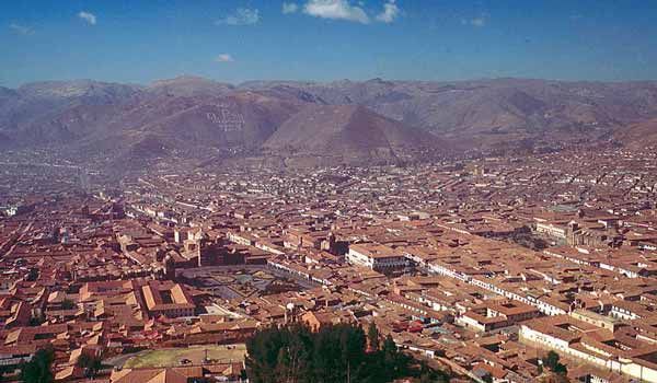vista aérea da cidade de cuzco, no peru