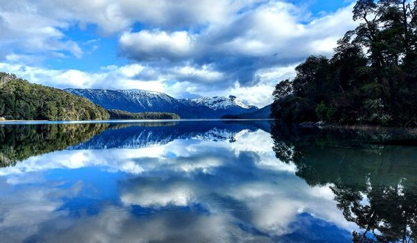 Spiegelsee-Landschaft