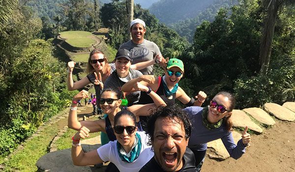 Ciudad Perdida Kolumbien Wanderung Ansichten der archäologischen Terrassen der Verlorenen Stadt in der Sierra Nevada de Santa Marta.