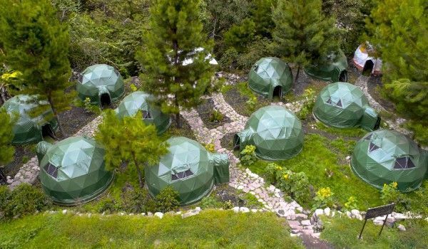 Jungles Domes Camping in Lucmabamba während des Salkantay Treks