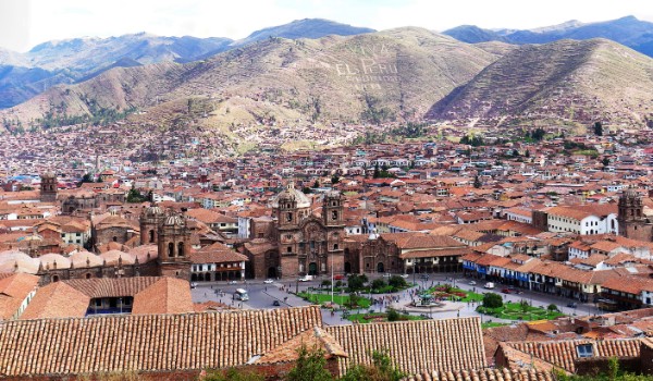 Panoramablick auf die Stadt Cusco