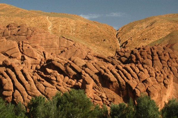 Monkey Toes in the Dades Valley Monkey Toes rock formations in the Dades Valley during the excursion to the Merzouga Desert