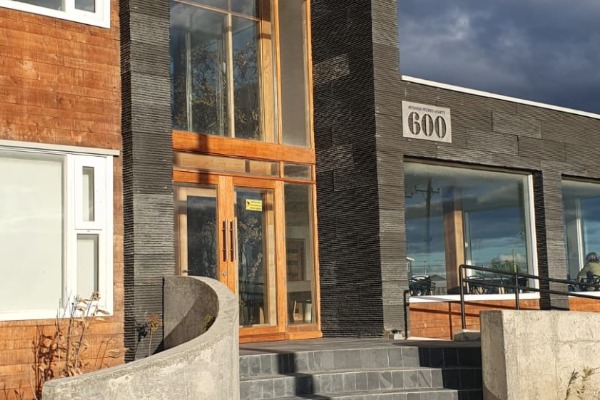 facade of the hotel in puerto natales
