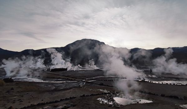 tatio geyser steam columns
