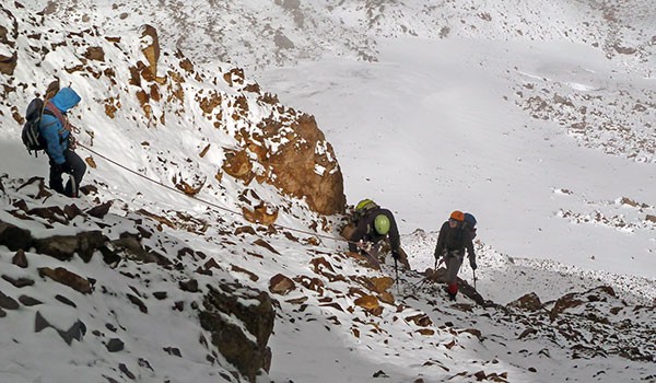 Carihuairazo climbing roping