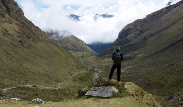 descent to Huayracmachay during the salkantay trek sky lodge 5 days