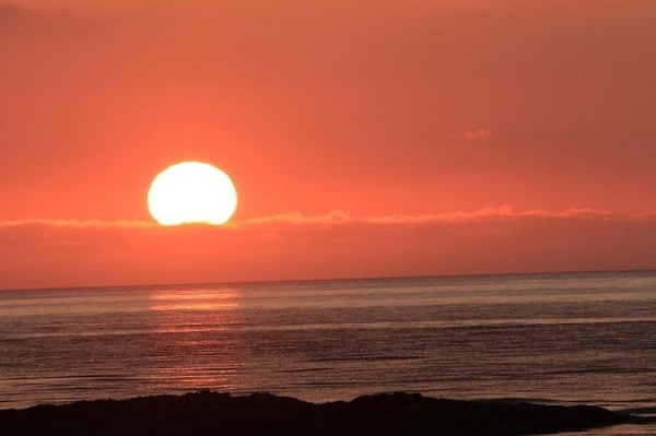 cielo rojo en Islas Lofoten