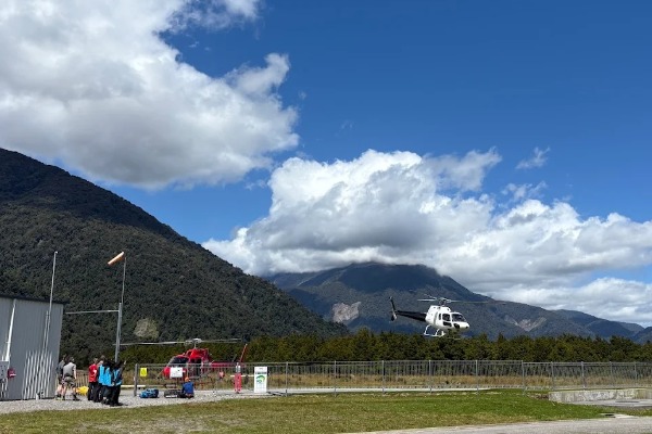 Helipuerto en Fox Glacier