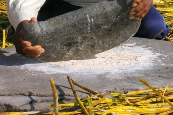 Comida en la isla taquile