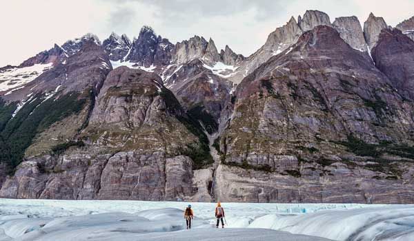 groupe à la fin du trekking sur le glacier gris