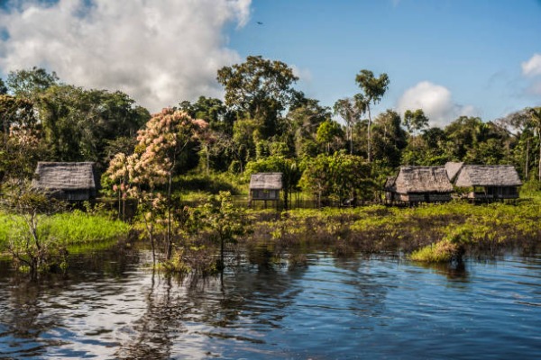 retour le long de la rivière marañon