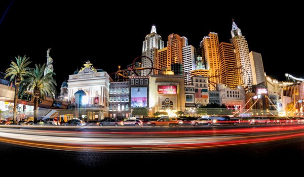 panoramica della strip di las vegas