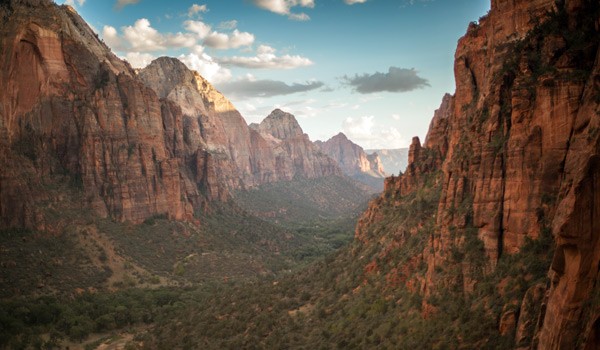 vista sul parco nazionale di zion